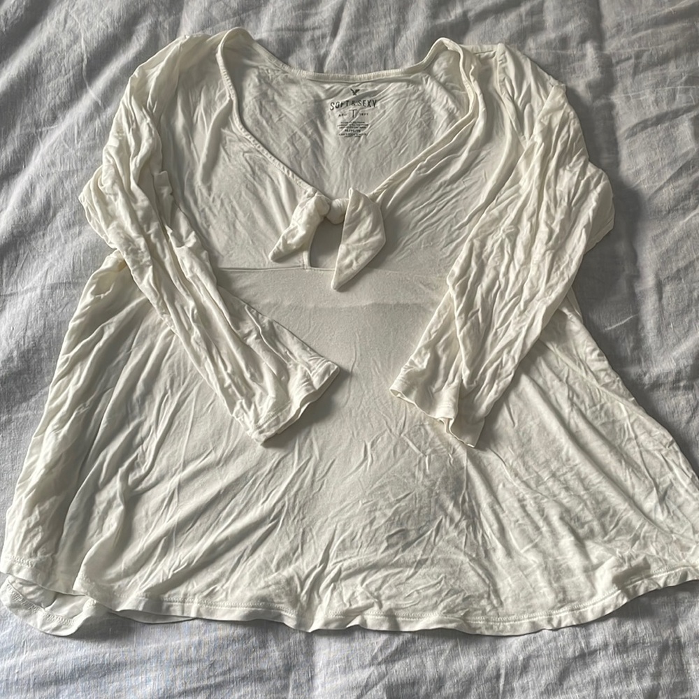 White Flowy shirt